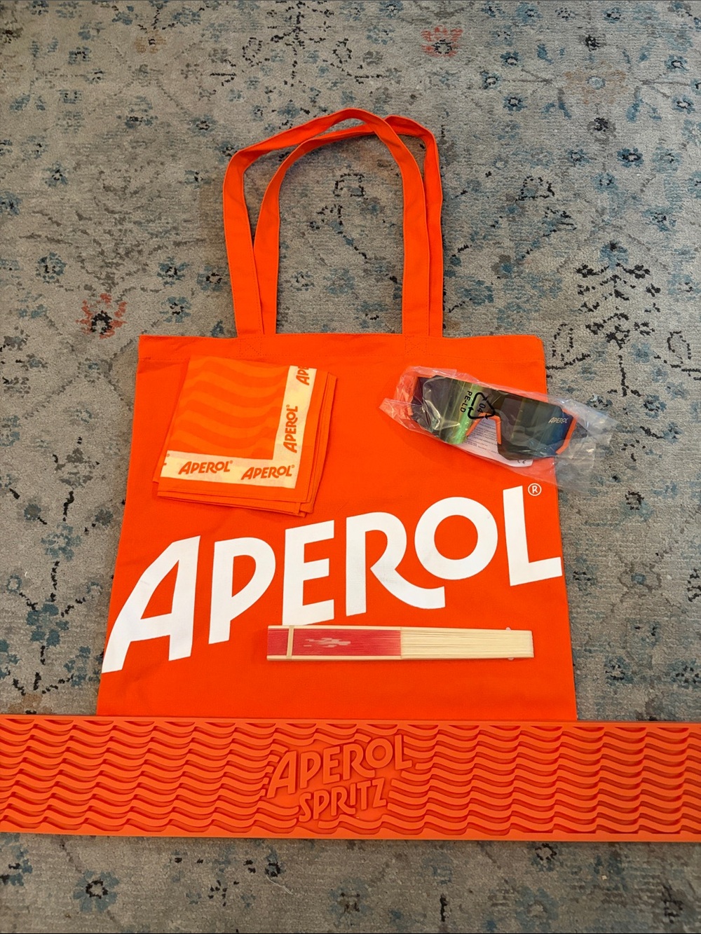 New Aperol spritz Lovers set hat bandana and sunglasses, Fan, Tote, bar mat